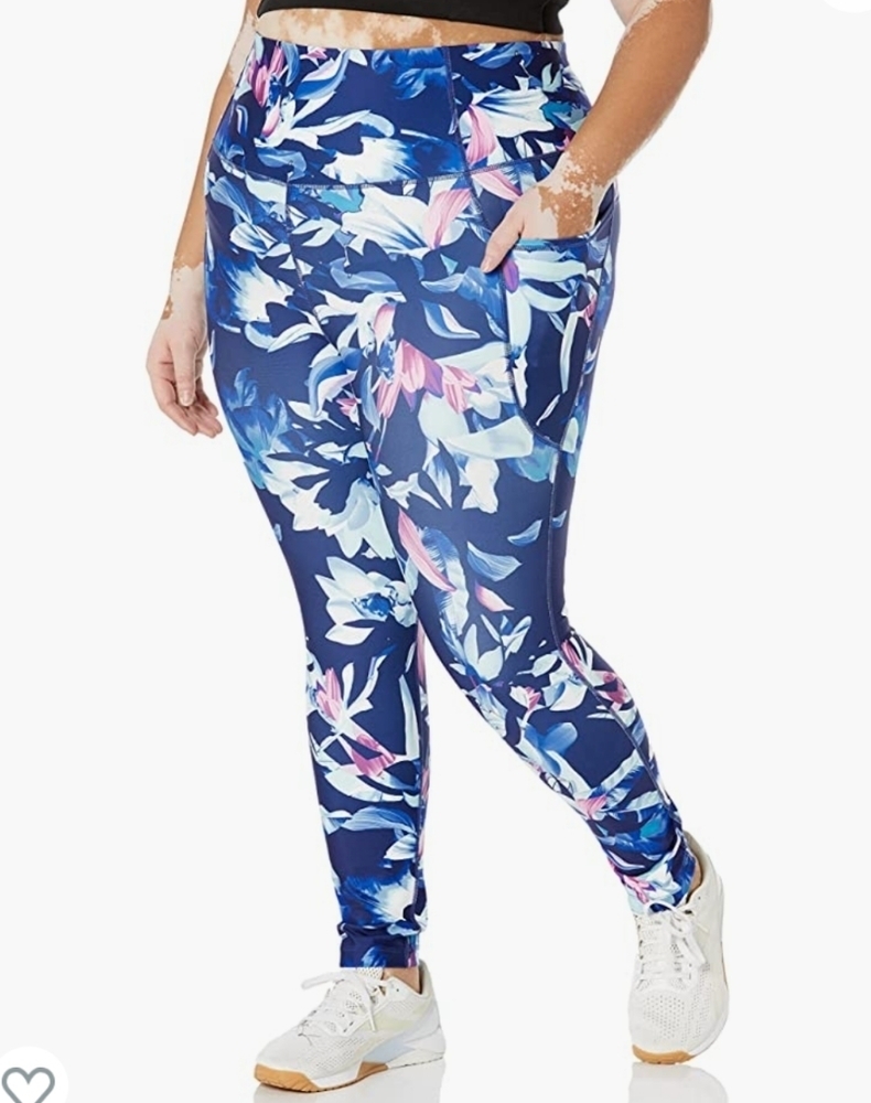 Spalding Paradise Floral Activewear Pace Legging With 2 Pockets Size L (12)
